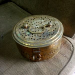 Vintage brass trinket box